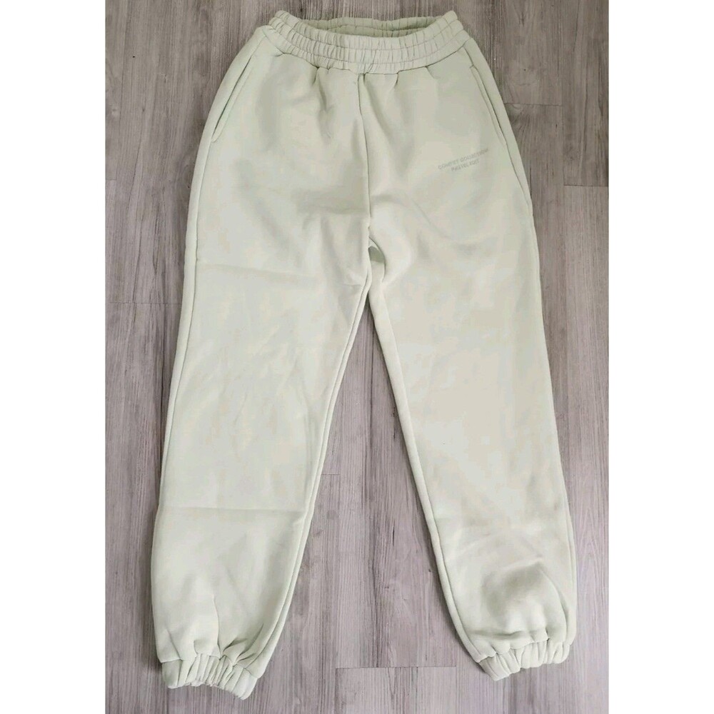 New Comfrt Collection Women's Buttery Soft Pastel Jogger Sweatpants Mint Green M